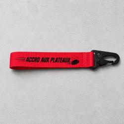 Porte-cl&eacute; Ball Trap - Accro aux plateaux - Rouge