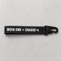 Porte-cl&eacute; Chasse - Week-end &eacute;gale chasse - Noir
