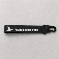 Porte-cl&eacute; Chasse - Passion gibier d'eau - Noir
