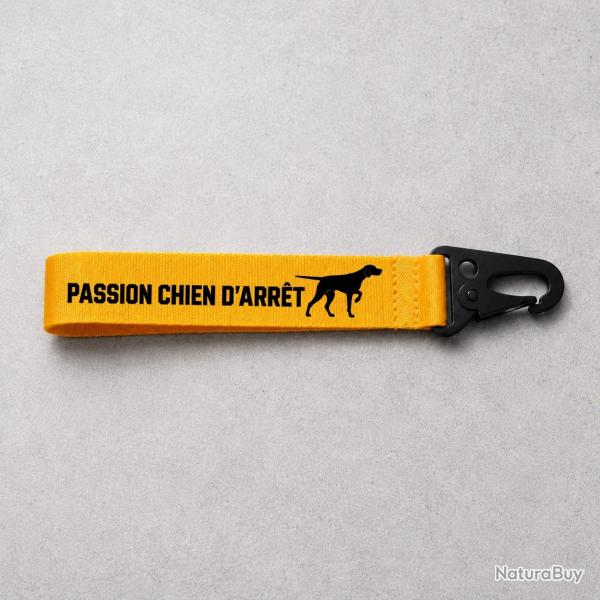 Porte-cl� Chasse - Passion chien d'arr�t - Jaune