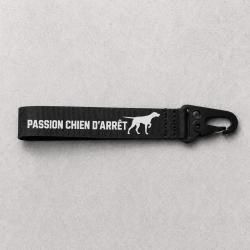 Porte-cl&eacute; Chasse - Passion chien d'arr&ecirc;t - Noir