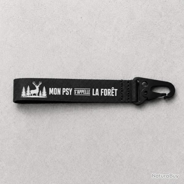 Porte-cl� Chasse - Mon psy s'appelle la for�t - Noir