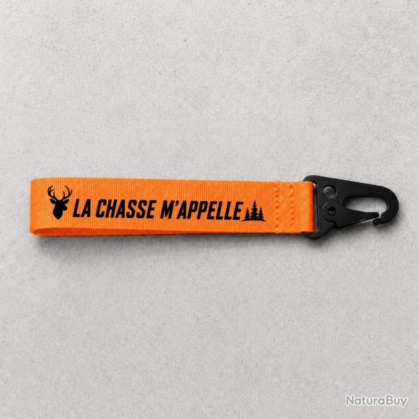 Porte-cl� Chasse - La chasse m'appelle - Cerf - Orange