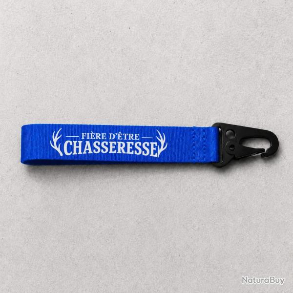 Porte-cl� Chasse - Fi�re d'�tre chasseresse - Bleu