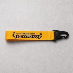 Porte-cl&eacute; Chasse - Fi&egrave;re d'&ecirc;tre chasseresse - Jaune