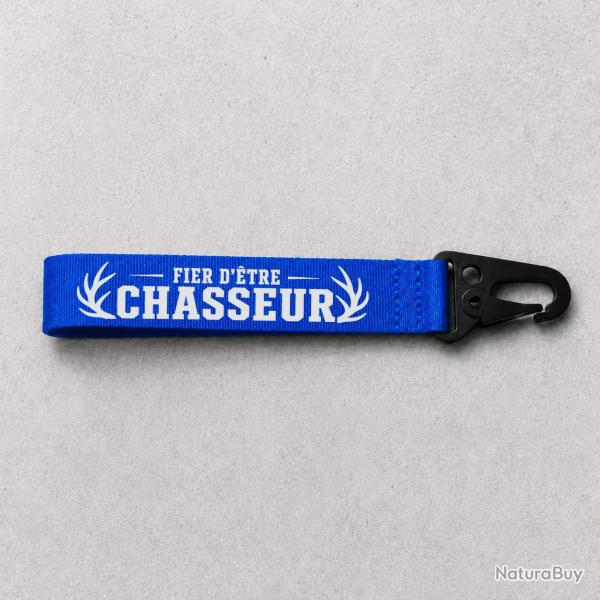 Porte-cl� Chasse - Fier d'�tre chasseur - Bleu