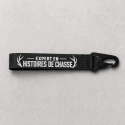 Porte-cl&eacute; Chasse - Expert en histoires de chasse - Noir