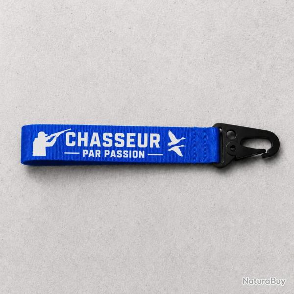 Porte-cl� Chasse - Chasseur par passion - Bleu