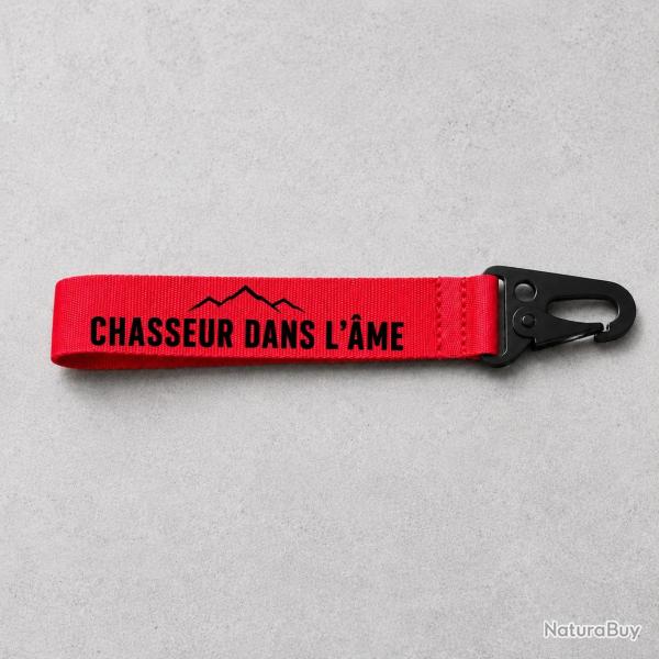 Porte-cl� Chasse - Chasseur dans l'�me - Montagne - Rouge