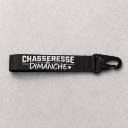 Porte-cl&eacute; Chasse - Chasseresse du dimanche - Noir