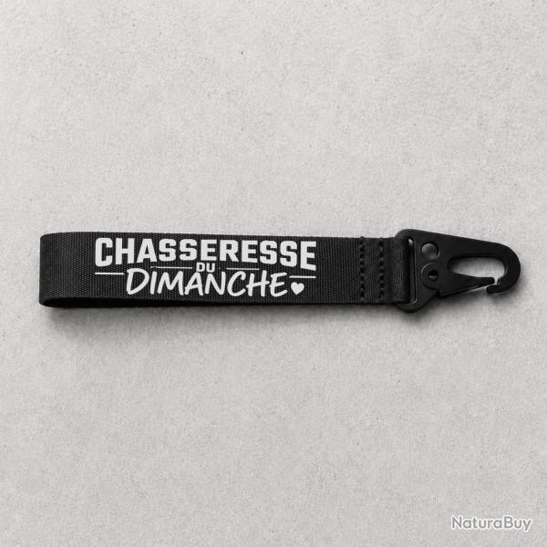 Porte-cl� Chasse - Chasseresse du dimanche - Noir