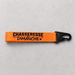 Porte-cl&eacute; Chasse - Chasseresse du dimanche - Orange