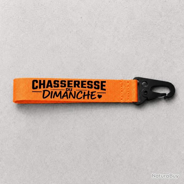Porte-cl� Chasse - Chasseresse du dimanche - Orange