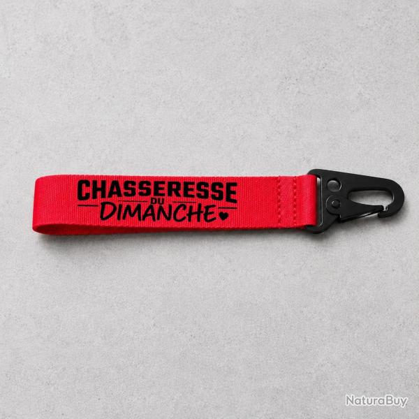 Porte-cl� Chasse - Chasseresse du dimanche - Rouge