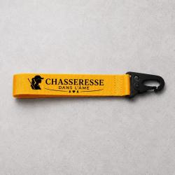 Porte-cl&eacute; Chasse - Chasseresse dans l'&acirc;me - Silhouette - Jaune