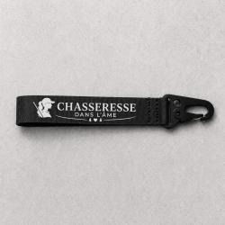 Porte-cl&eacute; Chasse - Chasseresse dans l'&acirc;me - Silhouette - Noir