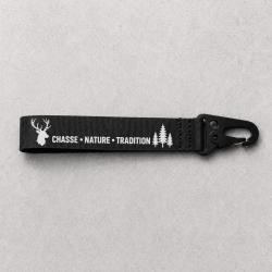 Porte-cl&eacute; Chasse - Chasse, nature, tradition - Noir