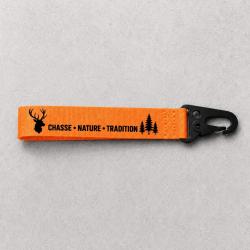 Porte-cl&eacute; Chasse - Chasse, nature, tradition - Orange