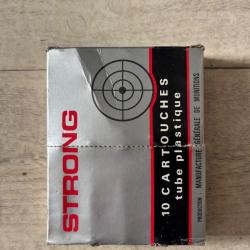 10 cartouches calibre 12 plomb 8 Strong de la Manufacture G&eacute;n&eacute;rale de Munitions