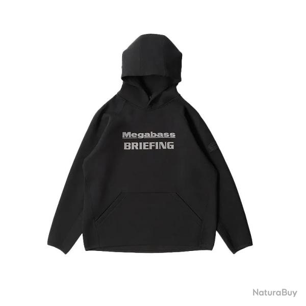 Sweat � capuche MEGABASS x BRIEFING Jolly roger emblem hoodie black XL