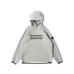 Sweat &agrave; capuche MEGABASS x BRIEFING Jolly roger emblem hoodie gray L