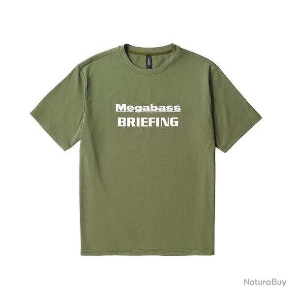 Tee shirt MEGABASS x BRIEFING Dry t-shirt olive L