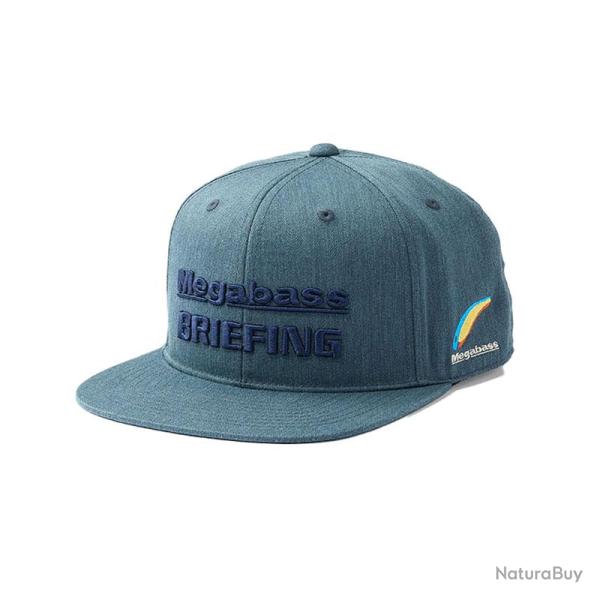 Casquette MEGABASS x BRIEFING Flat visor cap denim blue