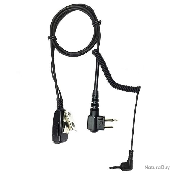 Cordon pour casque 3M Peltor (ProTac III, ...) et Sordin (Supreme Pro X) vers talkies Midland G9 Pro