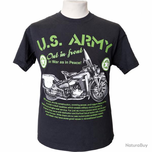 T-SHIRT U.S. ARMY - MOTO MILITAIRE - 100 % COTON fin de stock Taille L uniquement