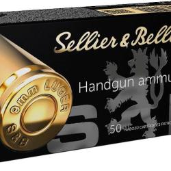 SELLIER & BELLOT CARTOUCHES SB 9X19 JHP 7.5*