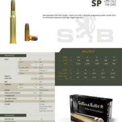 Cartouche Sellier bellot 8x57 jr SP 1.7 g 196 gr