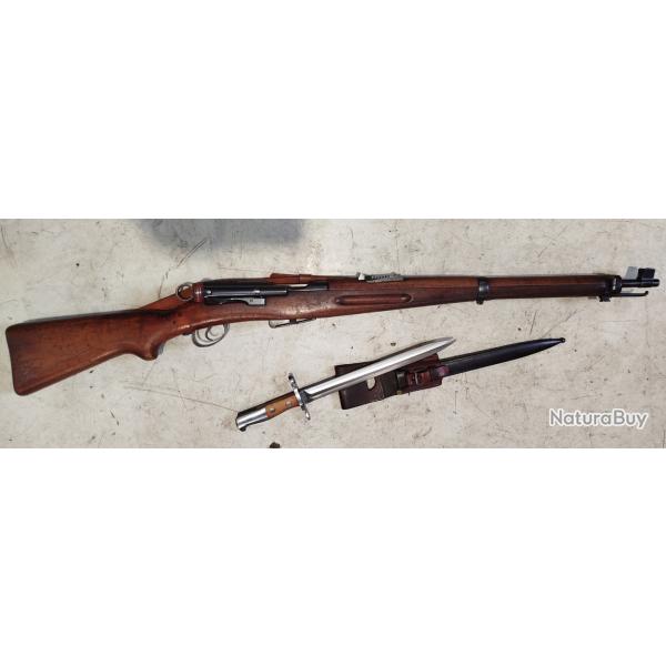 Carabine k11 Schmidt and Rubin 7, 5x55 suisse avec sa ba�onnette