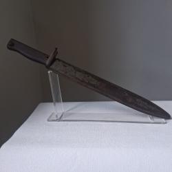 Ba&iuml;onnette Ersatz Allemande Mauser 98 WW1 - Type EB - Peinture Feldgrau d'Origine - Fourreau FAG