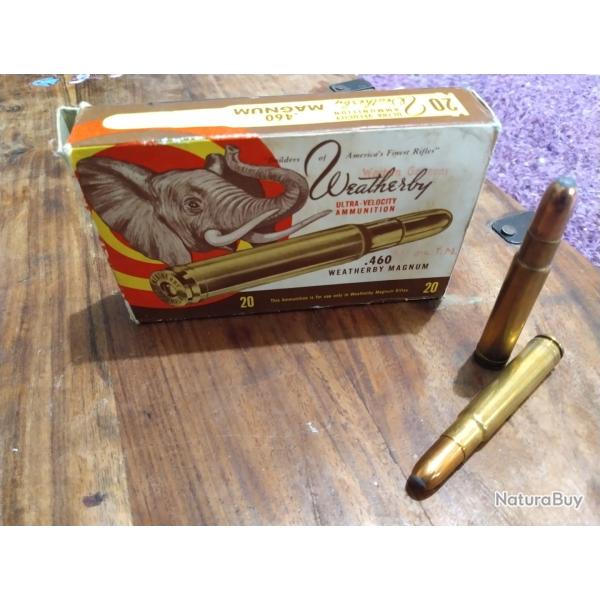 Weatherby .460 Magnum - bo�te Elephant - 500 gr T.M. - 20 cartouches