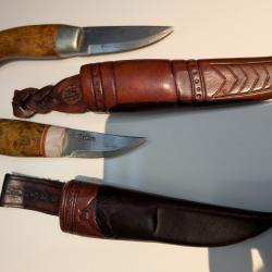 Puukko norv&eacute;giens x2 Alesund couteaux artisanaux scandinave