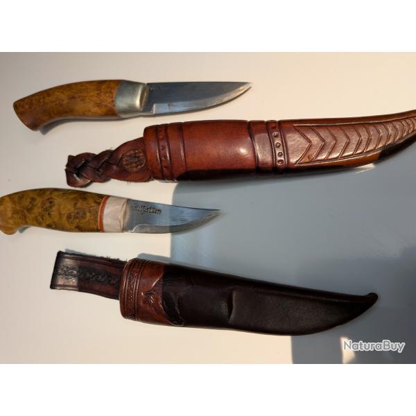 Puukko norv�giens x2 Alesund couteaux artisanaux scandinave