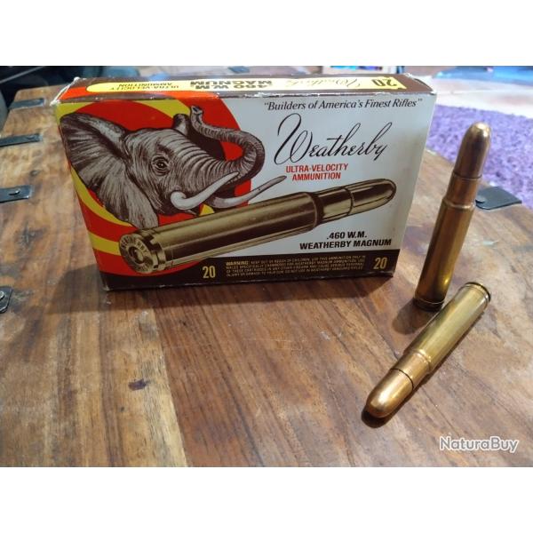 Weatherby .460 Magnum - bo�te Elephant - 500 gr Full Jacket - 17 Cartouches