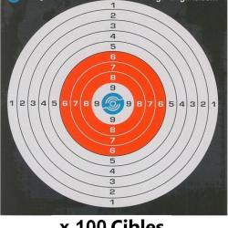 100 Cibles Stoeger pour Carabine &agrave; Plombs 14x14 cm