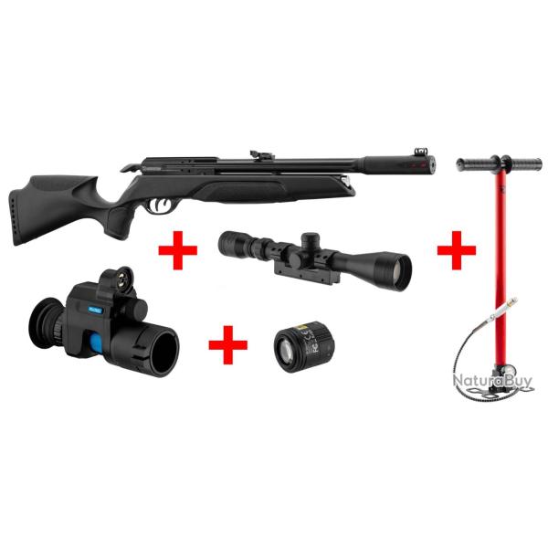 Pack Gamo Arrow PCP 4,5 mm + PARD NV007V2 + Illuminateur Pard IR et Pompe