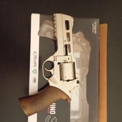 Revolver Rhino 50DS co2 calibre bbs 6 mm chrome + porte cible