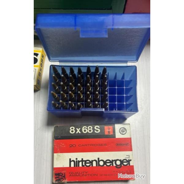 cartouches 8x68S RWS et HIRTENGERGER