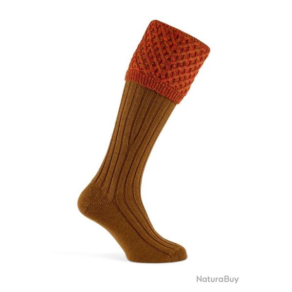 Chaussettes de chasse Chelsea luxe - Almond - Pennine - 43 - 45 / Marron