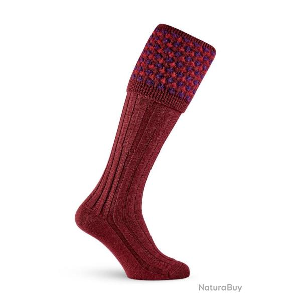 Chaussettes de chasse Earl - Burgundy - Pennine - 43 - 45 / Burgundy