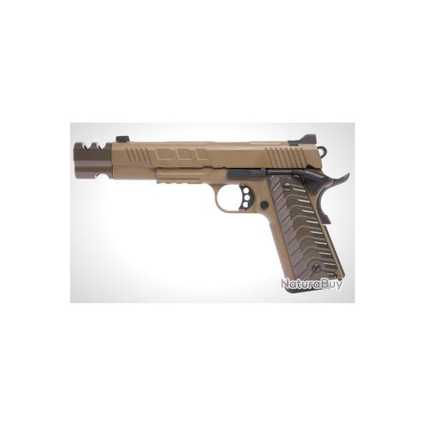 PISTOLET 6MM KP-16 COMPENSATEUR GAZ TAN