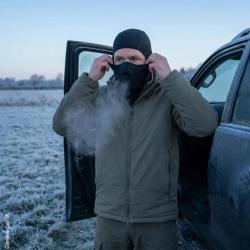 Cagoule noire quatre en un extensible avec nez polaire