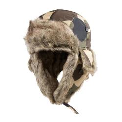 Chapka camouflage polyester avec fausse fourrure 58 cm