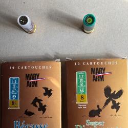 Cartouches diverses calibre 12