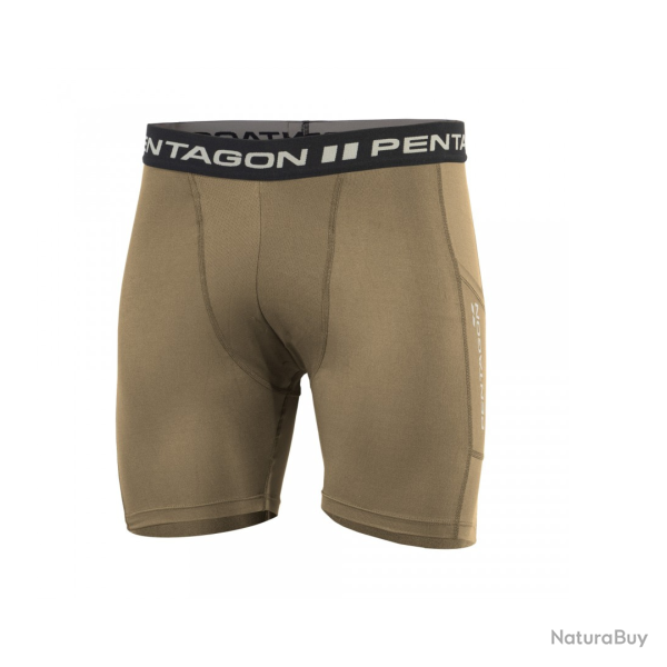 Cale�on long thermor�gulateur Pentagon Apollo Tac-Fresh en maille extensible � s�chage rapide Coyote
