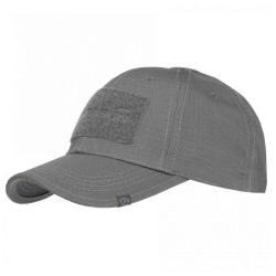 Casquette tactique Pentagon Tactical 2.0 en ripstop 6 panneaux &agrave; emplacements auto-agrippants Gris -