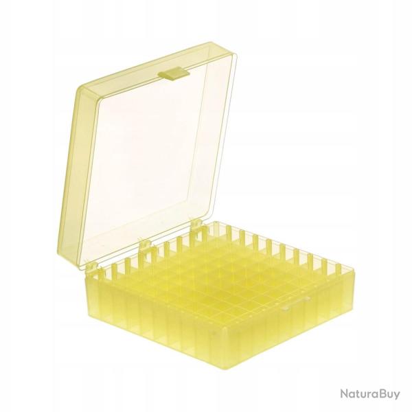 1 bo�te en polypropyl�ne 100 places pour stocker des dosettes - Jaune